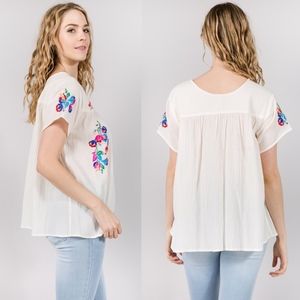Bellanblue Tops - Floral Embroidered Top Bellanblue Tops - Floral Embroidered Top